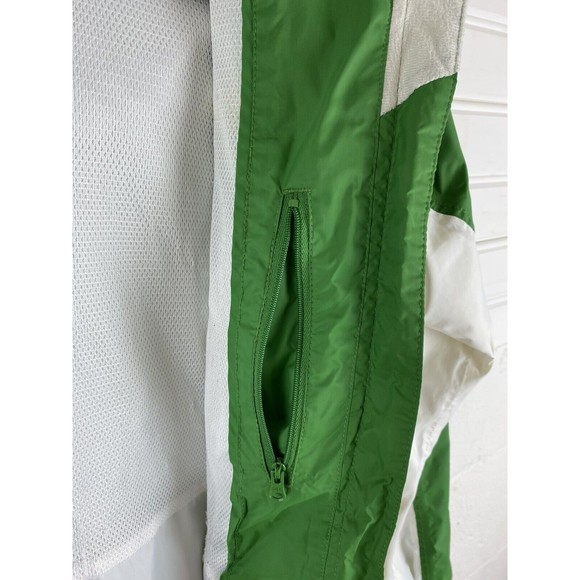 Columbia Women Green white Jacket omni-tech jacket size M rain jacket flaw - Picture 11 of 16